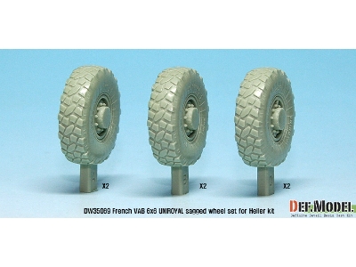 French Vab Sagged Wheel Set 2-uniroyal (For Heller 1/35 6 Wheel Included) - zdjęcie 3