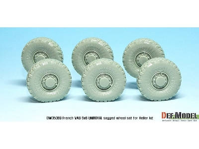 French Vab Sagged Wheel Set 2-uniroyal (For Heller 1/35 6 Wheel Included) - zdjęcie 5