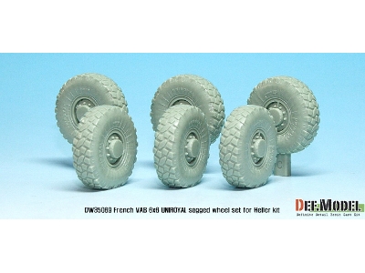French Vab Sagged Wheel Set 2-uniroyal (For Heller 1/35 6 Wheel Included) - zdjęcie 6