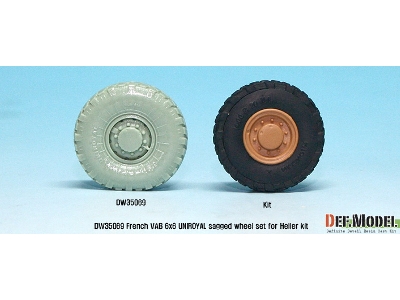 French Vab Sagged Wheel Set 2-uniroyal (For Heller 1/35 6 Wheel Included) - zdjęcie 8