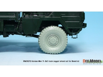 German Man 7t. Milgl 6x6 Truck Sagged Wheel Set (For Revell 1/35) - zdjęcie 8