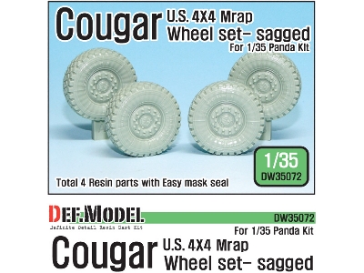 Us Cougar 4x4 Mrap Sagged Wheel Set (For Panda 1/35) - zdjęcie 1