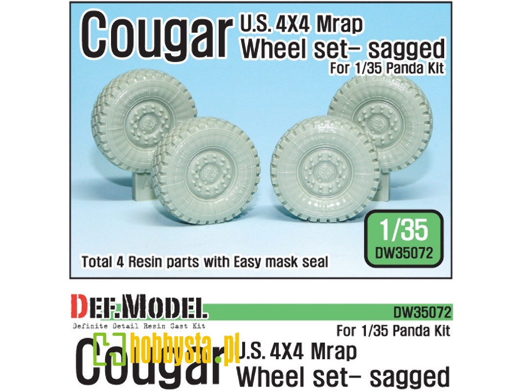 Us Cougar 4x4 Mrap Sagged Wheel Set (For Panda 1/35) - zdjęcie 1