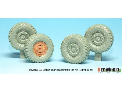 Us Cougar 4x4 Mrap Sagged Wheel Set (For Panda 1/35) - zdjęcie 3