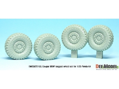 Us Cougar 4x4 Mrap Sagged Wheel Set (For Panda 1/35) - zdjęcie 6