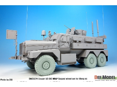 Us Cougar 6x6 Mrap Sagged Wheel Set - 2 Spare Wheel (For Meng 1/35) - zdjęcie 3