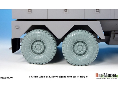 Us Cougar 6x6 Mrap Sagged Wheel Set - 2 Spare Wheel (For Meng 1/35) - zdjęcie 4