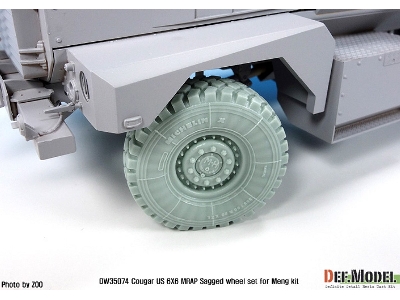 Us Cougar 6x6 Mrap Sagged Wheel Set - 2 Spare Wheel (For Meng 1/35) - zdjęcie 5