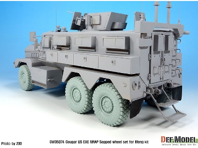 Us Cougar 6x6 Mrap Sagged Wheel Set - 2 Spare Wheel (For Meng 1/35) - zdjęcie 9