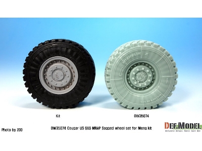 Us Cougar 6x6 Mrap Sagged Wheel Set - 2 Spare Wheel (For Meng 1/35) - zdjęcie 10