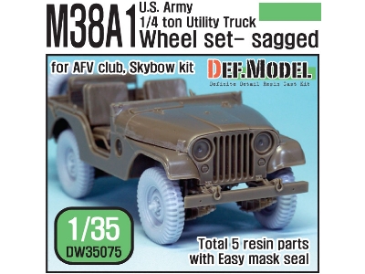 Us M38a1 4x4 Truck Sagged Wheel Set (For Afv Club 1/35) - zdjęcie 1