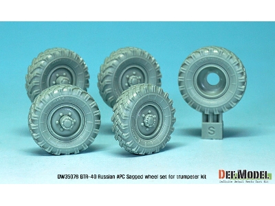 Russian Btr-40 Sagged Wheel Set (For Trumpeter 1/35) - zdjęcie 5