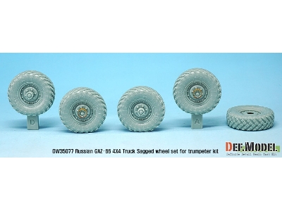 Russian Gaz-66 Sagged Wheel Set (For Trumpeter 1/35) - zdjęcie 3