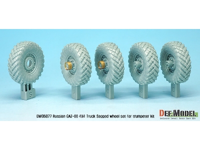 Russian Gaz-66 Sagged Wheel Set (For Trumpeter 1/35) - zdjęcie 5