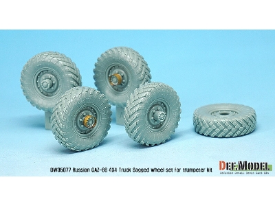 Russian Gaz-66 Sagged Wheel Set (For Trumpeter 1/35) - zdjęcie 7