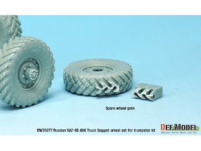 Russian Gaz-66 Sagged Wheel Set (For Trumpeter 1/35) - zdjęcie 9