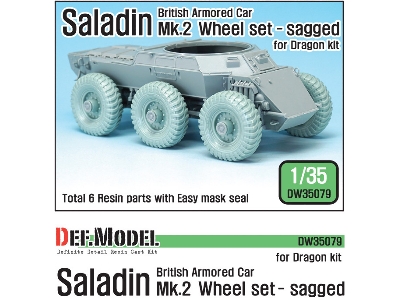 British Saladin Mk.Ii Sagged Wheel Set (For Dragon 1/35) - zdjęcie 1