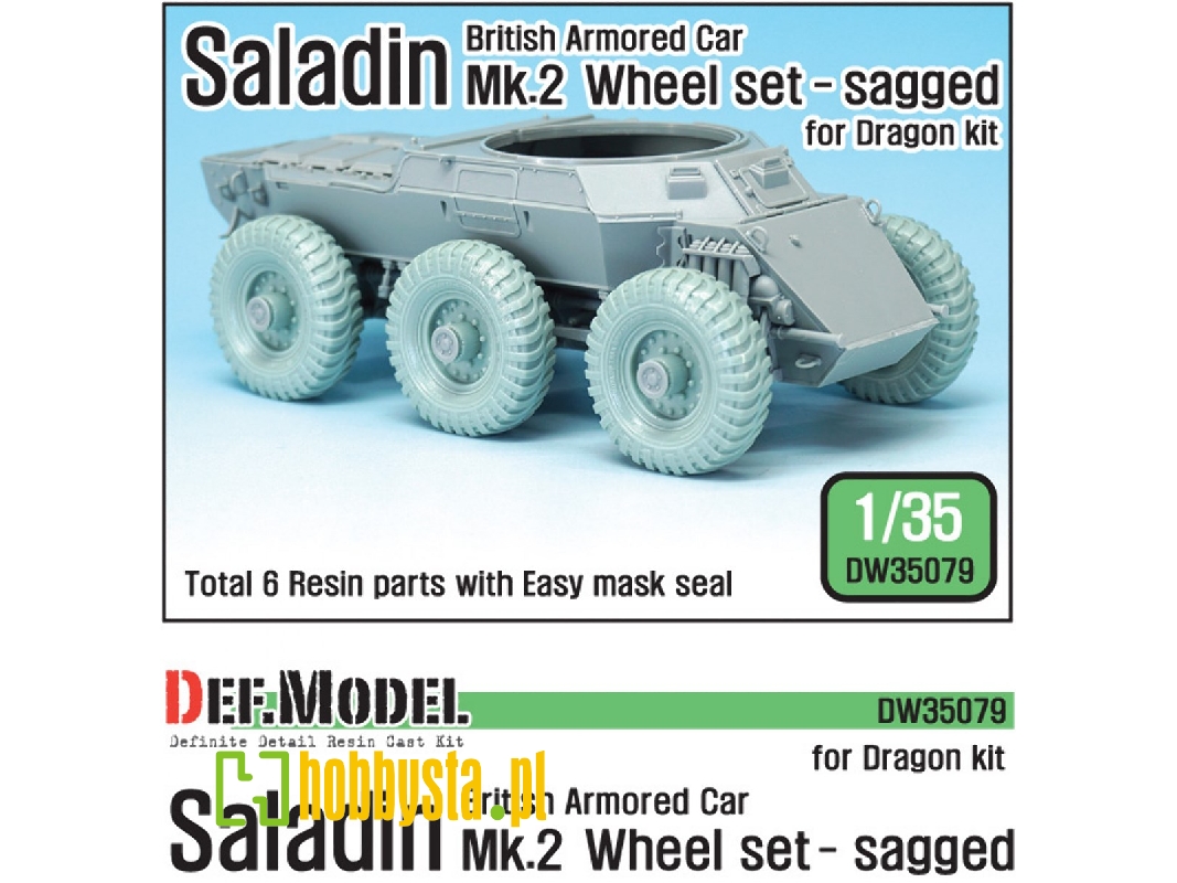 British Saladin Mk.Ii Sagged Wheel Set (For Dragon 1/35) - zdjęcie 1