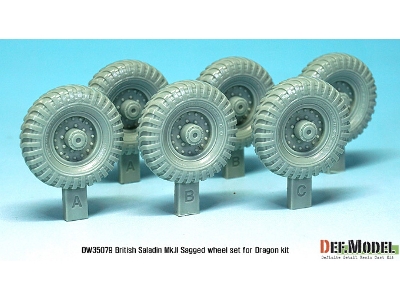 British Saladin Mk.Ii Sagged Wheel Set (For Dragon 1/35) - zdjęcie 2