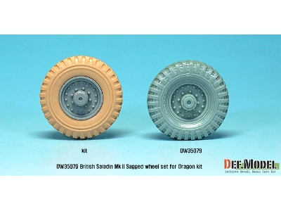 British Saladin Mk.Ii Sagged Wheel Set (For Dragon 1/35) - zdjęcie 3