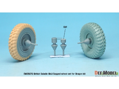 British Saladin Mk.Ii Sagged Wheel Set (For Dragon 1/35) - zdjęcie 9