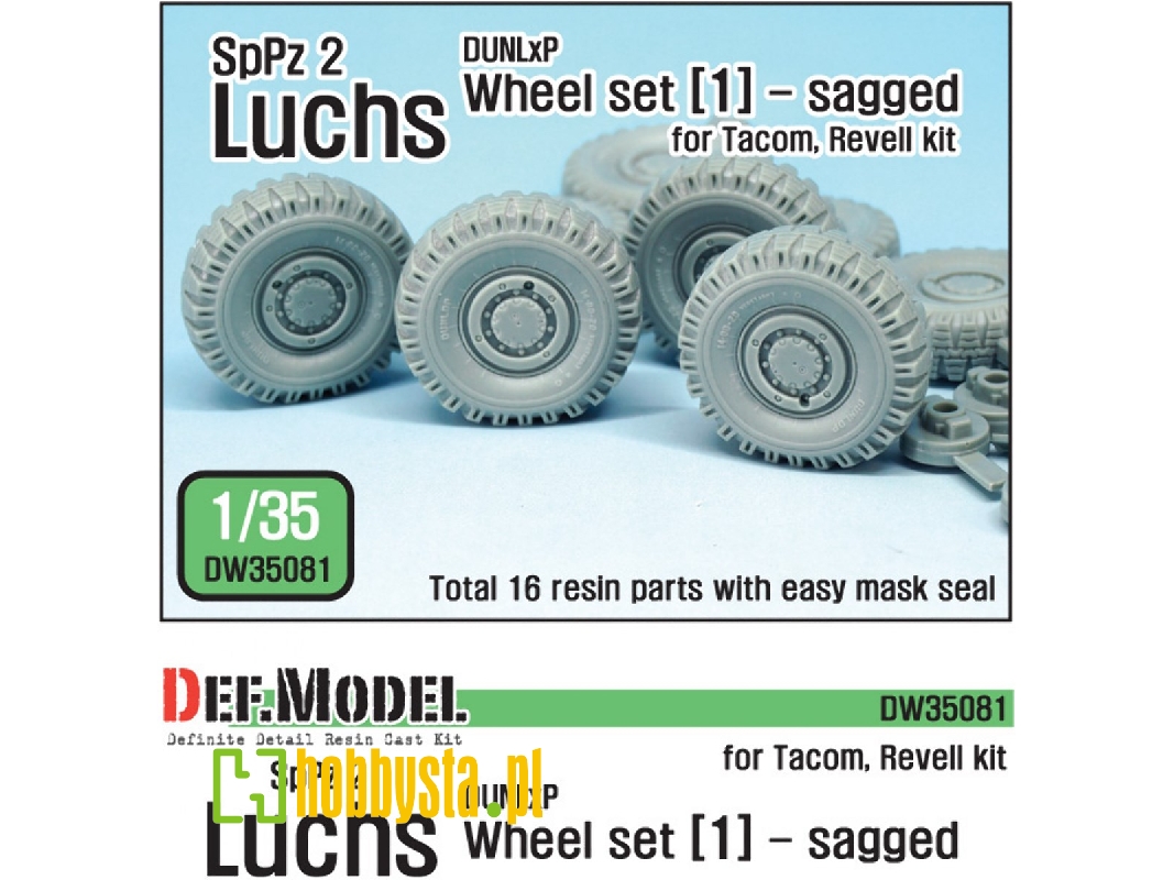 German Luchs 8x8 Dunlxp Sagged Wheel Set-1 (For Takom/Revell 1/35) - zdjęcie 1 German Luchs 8x8 Dunlxp Sagged Wheel Set-1 (For Takom/Revell 1/35) - zdjęcie 1