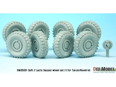 German Luchs 8x8 Dunlxp Sagged Wheel Set-1 (For Takom/Revell 1/35) - zdjęcie 3