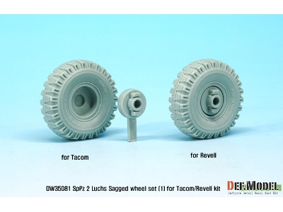 German Luchs 8x8 Dunlxp Sagged Wheel Set-1 (For Takom/Revell 1/35) - zdjęcie 7