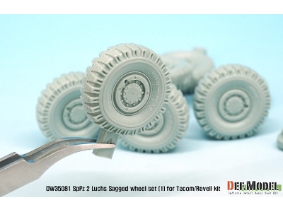 German Luchs 8x8 Dunlxp Sagged Wheel Set-1 (For Takom/Revell 1/35) - zdjęcie 8