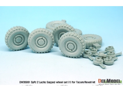 German Luchs 8x8 Dunlxp Sagged Wheel Set-1 (For Takom/Revell 1/35) - zdjęcie 9