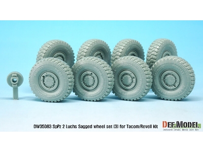 German Luchs 8x8 Pirxlli Sagged Wheel Set-3 (For Tacom/Revell 1/35) - zdjęcie 4