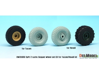 German Luchs 8x8 Pirxlli Sagged Wheel Set-3 (For Tacom/Revell 1/35) - zdjęcie 6