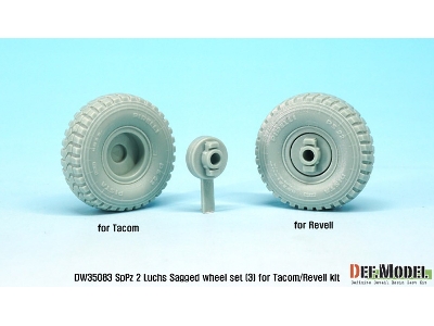 German Luchs 8x8 Pirxlli Sagged Wheel Set-3 (For Tacom/Revell 1/35) - zdjęcie 7