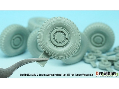 German Luchs 8x8 Pirxlli Sagged Wheel Set-3 (For Tacom/Revell 1/35) - zdjęcie 8