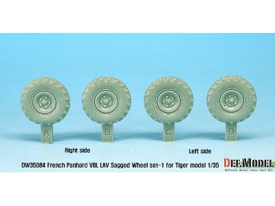 French Panhard Vbl Lav Sagged Wheel Set-1(For Tiger Model 1/35) - zdjęcie 2