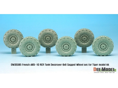 French Amx-10 Rcr Tank Destroyer 6x6 Sagged Wheel Set (For Tiger Model 1/35) - zdjęcie 3