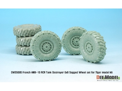 French Amx-10 Rcr Tank Destroyer 6x6 Sagged Wheel Set (For Tiger Model 1/35) - zdjęcie 5