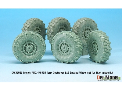 French Amx-10 Rcr Tank Destroyer 6x6 Sagged Wheel Set (For Tiger Model 1/35) - zdjęcie 6