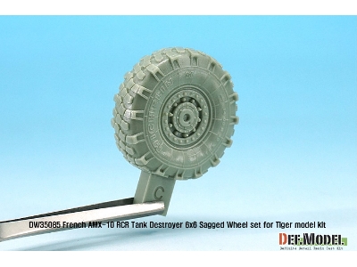 French Amx-10 Rcr Tank Destroyer 6x6 Sagged Wheel Set (For Tiger Model 1/35) - zdjęcie 8