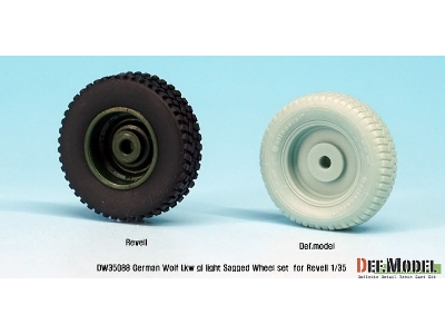 German Wolf Lkw Gl Light Sagged Wheel Set (For Revell 1/35) - zdjęcie 7