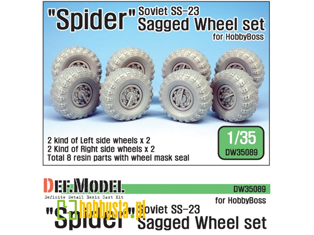 Soviet Ss-23 Spider Sagged Wheel Set (For Hobbyboss 1/35) - zdjęcie 1