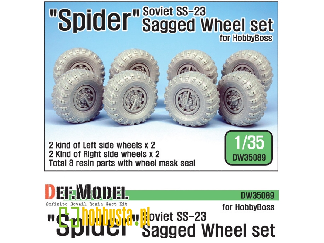 Soviet Ss-23 Spider Sagged Wheel Set (For Hobbyboss 1/35) - zdjęcie 1 Soviet Ss-23 Spider Sagged Wheel Set (For Hobbyboss 1/35) - zdjęcie 1