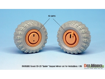 Soviet Ss-23 Spider Sagged Wheel Set (For Hobbyboss 1/35) - zdjęcie 9