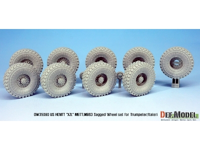 Us Hemtt Xzl M977,m983 Sagged Wheel Set (For Trumpeter/Italeri 1/35) - zdjęcie 3