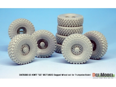 Us Hemtt Xzl M977,m983 Sagged Wheel Set (For Trumpeter/Italeri 1/35) - zdjęcie 4