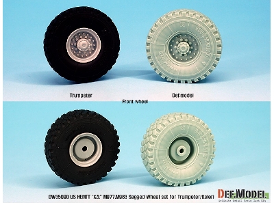 Us Hemtt Xzl M977,m983 Sagged Wheel Set (For Trumpeter/Italeri 1/35) - zdjęcie 9