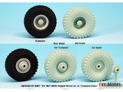 Us Hemtt Xzl M977,m983 Sagged Wheel Set (For Trumpeter/Italeri 1/35) - zdjęcie 10