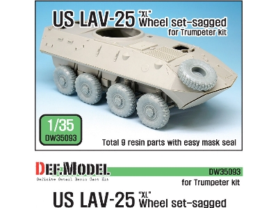 Us Lav-25 Xl Sagged Wheel Set (For Trumpeter 1/35) - zdjęcie 1