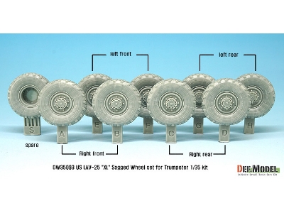 Us Lav-25 Xl Sagged Wheel Set (For Trumpeter 1/35) - zdjęcie 2