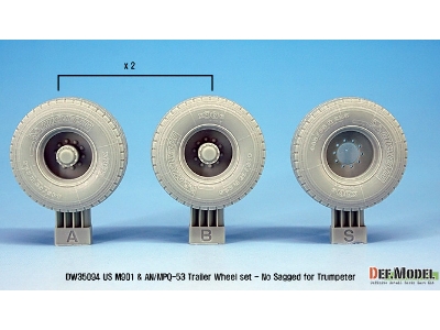 Us Mim-104 M901 & An/Mpq-53 Wheel Set - No Sagged (For Trumpeter 1/35) - zdjęcie 3